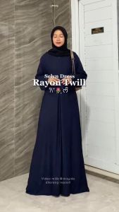 Gamis Rayon Twill Terbaru Polos | Dress Arini Hommy Semi Abaya Jumbo