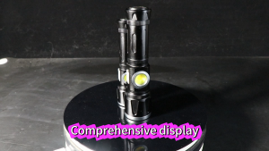 Asafee 3570B Strong Outdoor Flashlight 30W LED Double Switch Telescopic Zoom Torch Self Provided Detachable Type-C Cable Portable Lamp Rechargeable Tail Ma-gnetic 12 Mode Lights