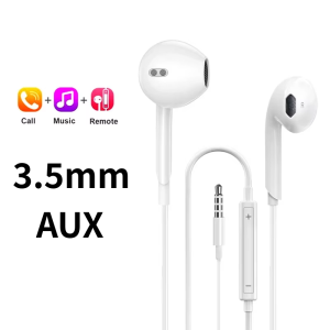 Original Headphones For TypeC Redmi Note K50 Xiaomi 15 14 13 12 11 10 Pro Samsung Huawei Wired Earphone 3.5mm AUX In-Ear Earbuds