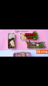 Hộp Đựng Cơm Lúa Mạch Lunch Box 3 Tầng Kèm Muỗng Nĩa