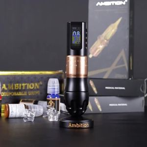 Ambition C3 Kit Wireless Tattoo Machine Pen 7 Adjustable Stroke 1600mAh Battery Coreless Motor Makeup Microplasty Pen For Tattoo