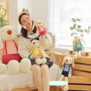 Kawaii Rabbit Stuffed Toy Patung Comel Creative Gift Mainan Anak Baby Birthday Present Children Sleep Mate
