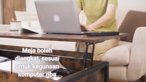 BMZAR Meja Tamu Dengan Ketinggian Yang Dapat Disesuaikan Dan Penyimpanan Tersembunyi
