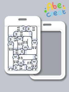 Wear-Resistant Single-Sided Card Holder for Work Office Meal Card Access Control Small Pigeon Card Sleeve by Bi Yi Culture