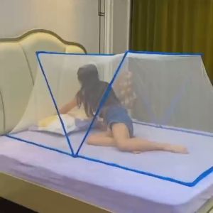 Kelambu Tidur/Kelambu Tudung Kotak Lipat/Kelambu Lipat Biru/Merah muda