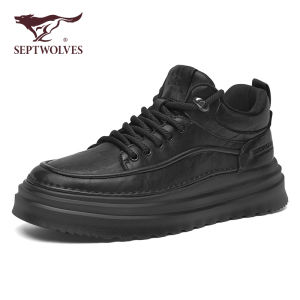 SEPTWOLVES | Thick Soled Summer Casual Mid-Top British and American Retro Style Mens Martin Boots