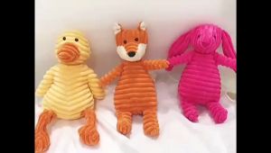 Pet Chewing Toys Dog Animal Plush Toy Bite Resistant Squeaky Toys Clean Teeth Pet Training Interactive Supplies