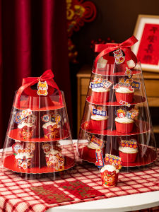 New Year Dragon Year Cake Packaging Box Pastry Cup Muffin Cup Mousse Sushi Dessert Kitchen Baking Tools Happy Tower