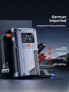 HELLOLEIBOO | Inflator Pump with Tire Pressure Gauge and Emergency Car Starter