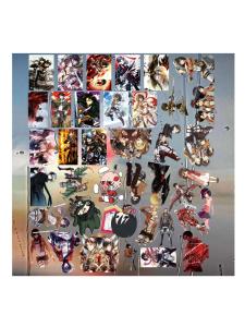 Outdoor Waterproof UV Transfer Sticker Attack on Titan Crystal Label Decorative Pattern Luggage Handle Suitcase Decal