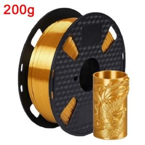 200G Filament Silk PLA 1.75mm FDM 3D Printer Plastic Material Shiny Filament Smooth PLA Gold Silver Bronze Copper Vacuum Package
