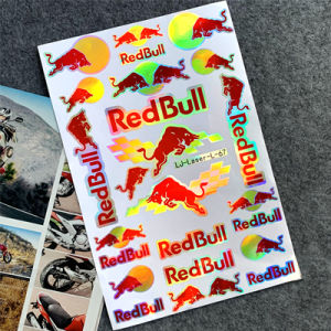 Red Bull Sticker Motorcycle Modification Sponsor Laser Waterproof Decorative Helmet Decal Scratch Cover Sticker for YAMAHA HONDA SUZUKI KTM DUCATI BMW
