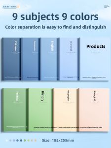 MONLEYTA | Thickened Subject Notebook For Junior High School Students Chinese English Math Physics Separate Class Error Book Initial Middle School Students Use