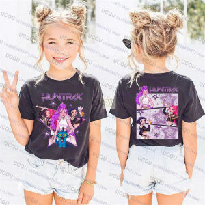 Kpop Demon Hunters Parent Child Short Sleeve T-shirt Cute Kpop Demon Hunters TShirt Harajuku Casual Fashion Cotton Cosplay Tees