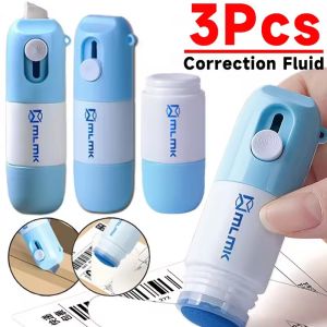 2 In 1 Thermal Paper Correction Fluid with Unboxing Knife Durable Thermal Paper Data Identity Protection Fluid Eraser Box Opener