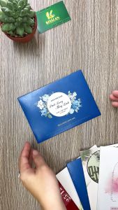 KA04 - Thiệp cưới dạng ngang 17.6x12.6cm chất liệu giấy Kem NK230gsm - Khải An