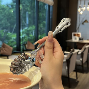Stunningly Beautiful 316 Stainless Steel Shell Spoon Western Dinner Spoon for Eating Watermelon High Aesthetic Value
