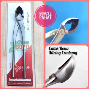 Alat Bonsai Catok Bonsai Ryuga Stenlis Besar Model Miring Cembung RS 29