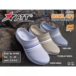 COD Sandal Selop Terkini buat wanita Slip On ATT NSWL 491