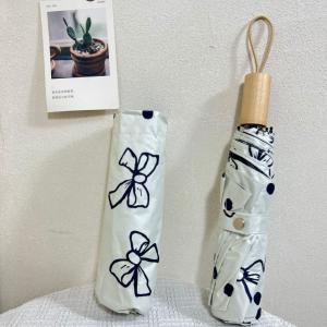 Automatic UV Protection Dot Bow Dual Use Umbrella
