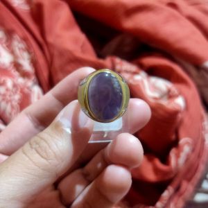 Cincin Akik Mewah Berkelas Batu Cempaka Ungu