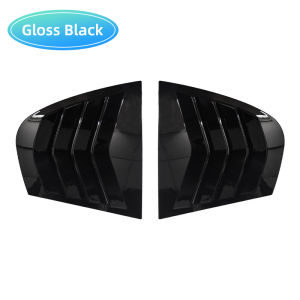 For BMW 3-Series E90 320i 330i 325i 318i M3 2005-2011 Gloss Black Rear Side Window Louver Shutter Trim Cover Body kit