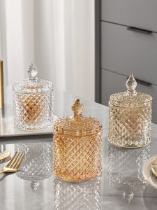 YAGANG | Crystal Glass Toothpick & Floss Storage Box