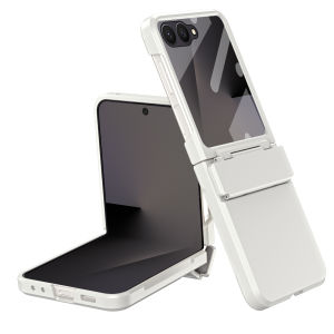 szhaiyu | For Samsung Galaxy Z Flip 8 7 6 5 Luxury Matte Phone Case With Mirror Film Folding Hinge Shockproof Protection Hard Cover