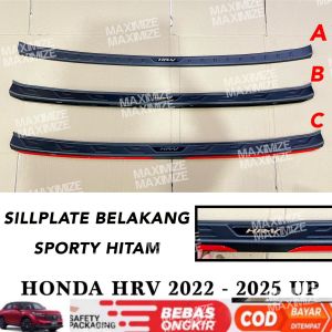 Sillplate Belakang Honda HRV HR-V 2022 2024 2025 Sporty Hitam List Merah Hitam