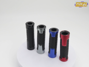 Funtimes Rubber Handle Grip Nagamaki - 1Pair Universal Motorcycle Fit 4 Colors Available