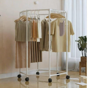 Hexagonal Rotating Spacious Clothes Drying Rack