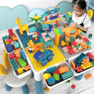 Mainan Building Block Table Multifungsi 502pcs Blok Bangunan Rakitan Partikel Besar Meja Dan Kursi Belajar Anak Dengan Bangku Mainan Edukatif Untuk Usia 4-6 Tahun - Lazada