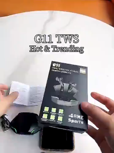 CS: G11 Bluetooth Gaming Earphones with LED Lights Low Latency and Gaming Mode