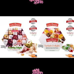 Turkish Delight Lokum | Halal Sweet Snack with Mixed Nuts Flavours Pistachio Almond Walnut 250g