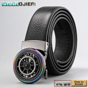 Luck Promoting Genuine Leather Belt Head Layer Cattle Hide
