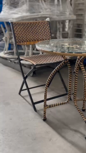 โต๊ะหวายเทียม สีน้ำตาล โต๊ะดื่มชา โต๊ะหวายรับแขก โต๊ะทานข้าว