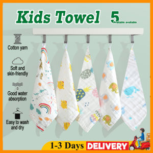 Cotton Baby Towel 6 Layer Soft Fast Dry Wash Cloth Newborn Kid Towels Baby Handkerchief Sapu Tangan 30x30cm 小孩毛巾