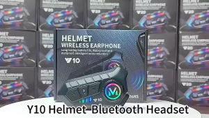 Intercom Y10 Headset Bluetooth 5.3 Helm Sepeda Motor Bluetooth Headset Hands Free Call Kit IPX6 Tahan Air