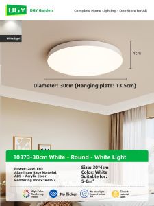 DGY | Vintage Japanese Style Modern Simplified Lighting For Study And Master Bedrooms Walnut Finish Ultra Thin Circular Design