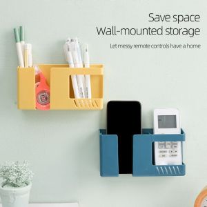 Wall-mounted Storage Box Mobile Phone Charging Holder Remote Controller Stand Wall Debris Storage Rack