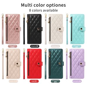 Cho Samsung Galaxy Note 20 / Note 20 Ultra / Note 10 / Note 10 Plus / Note 9 / Note 8 vỏ điện thoại dây kéo từ thơm gió ví da với đứng nắp gập có khe cắm thẻ bìa