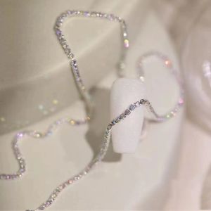 50cm Nail Art Diamond Chain Colorful Nail Charms deco ongles Nail Art Accessories Metal Steel  Chain 3D Nail Art Decoration