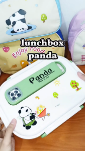 Lunch Box Stainless 316 Karakter Doggy Shiba Inu Kotak Makan Motif Panda Bekal Sekolah Anak dan Tas