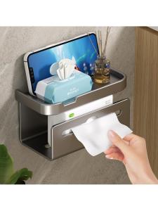 No-drill Hanging Double Tissue Holder