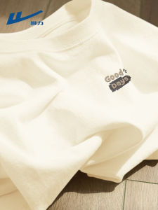 Warrior Heavyweight Cotton Short Sleeve Mens T-shirt Loose Fit Korean Style Summer Breathable round Neck Print Tee