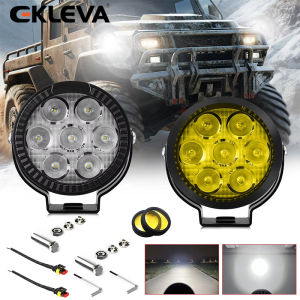 EKLEVA 2 pcs Additional Spotlights Work Light 300W Fog Lamp Headlight Driving Lights Super Brighter 6000K for ATV Truck Dirt Bike SUV UTV