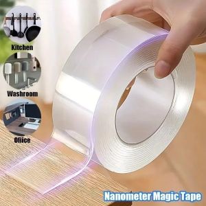5M Nano Tape Double Sided Tape Transparent NoTrace Reusable Waterproof Adhesive Tape Cleanable Home Gekkotape