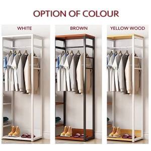 LALA Cloth Wardrobe Rack Cabinet Simple Style Coat Rack Large Stainless Steel Wardrobe Storage Rack Bedroom Clothes Rack Hanging Rak Baju 衣帽架