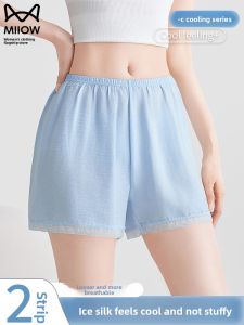 Miiow | Cat Woman Ice Silk Safety Pants Women Summer Thin Light Proof Breathable Lace Short Underwear Bottoms Casual Polyester Fiber