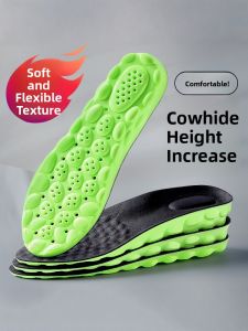 FASHEHAN | Leather Insoles Heightening Professional Comfortable Ultra Soft Long Standing Not Tired Black Soft Bottom Cowhide Shoe Inserts